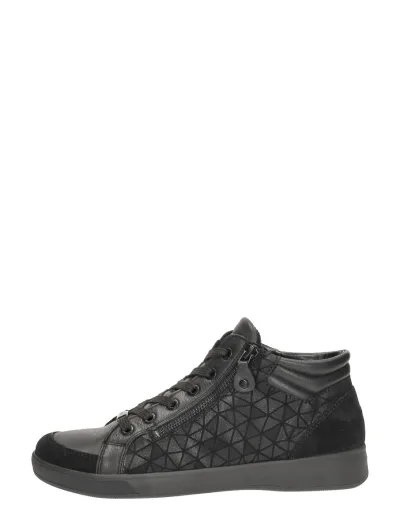Ara Rom-ST-High-Soft, hoge veterschoenen voor dames in zwart, foto 1 van 4