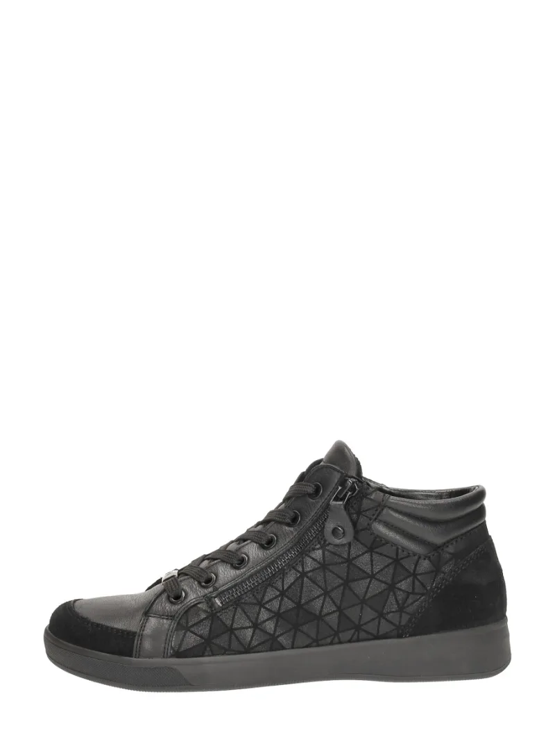 Ara Rom-ST-High-Soft, hoge veterschoenen voor dames in zwart, foto 1 van 4