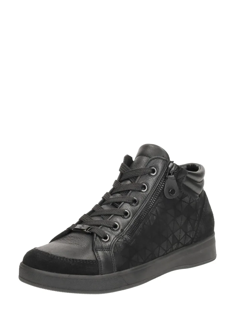 Ara Rom-ST-High-Soft, hoge veterschoenen voor dames in zwart, foto 2 van 2