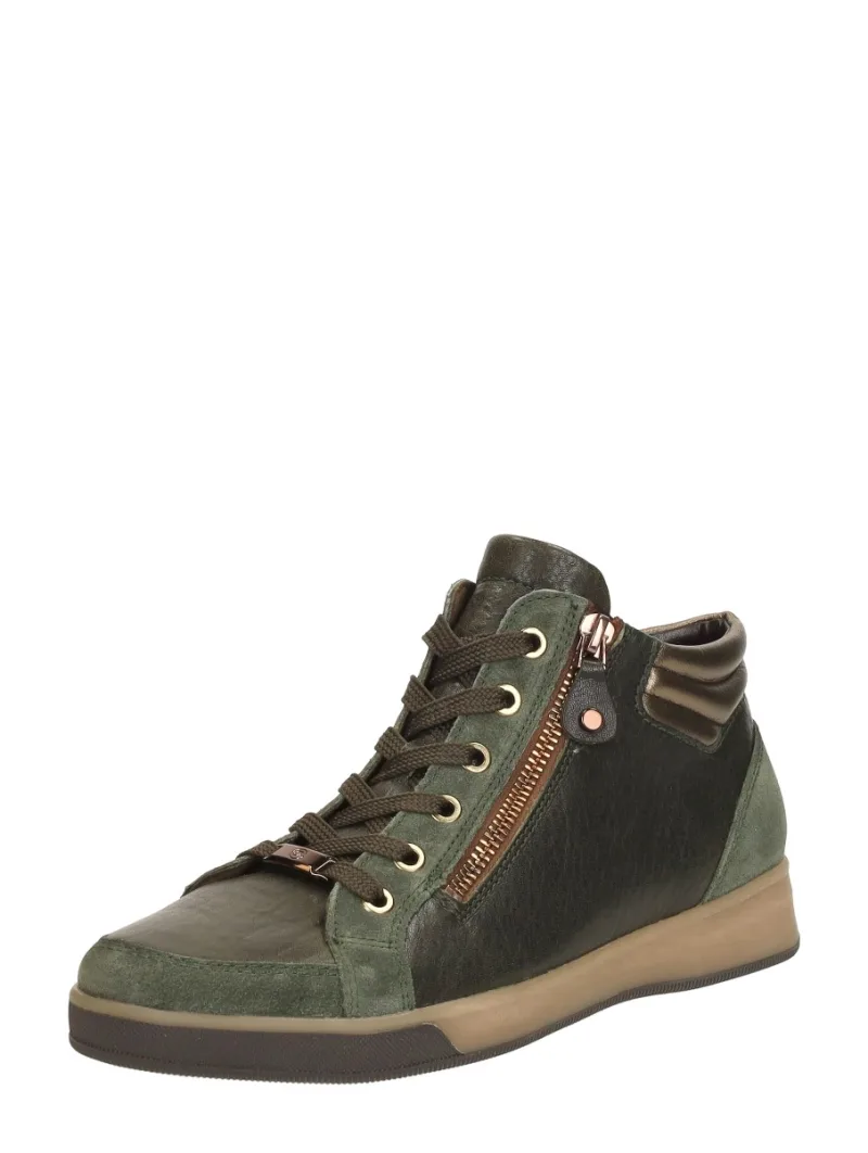 Ara Rom-ST-High-Soft, hoge veterschoenen voor dames in groen, foto 2 van 2