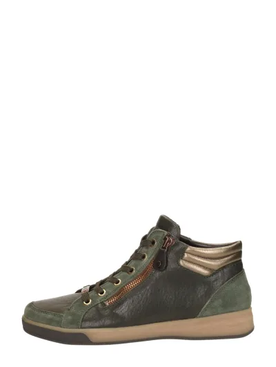 Ara Rom-ST-High-Soft, hoge veterschoenen voor dames in groen, foto 1 van 4