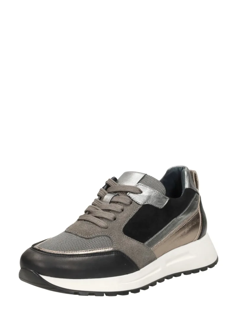 Aqa Sneakers Laag, lage veterschoenen voor dames in zwart, foto 2 van 2