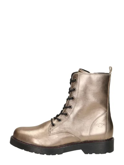 Aqa Veterschoenen Hoog, hoge veterschoenen voor dames in goudkleur, foto 1 van 4