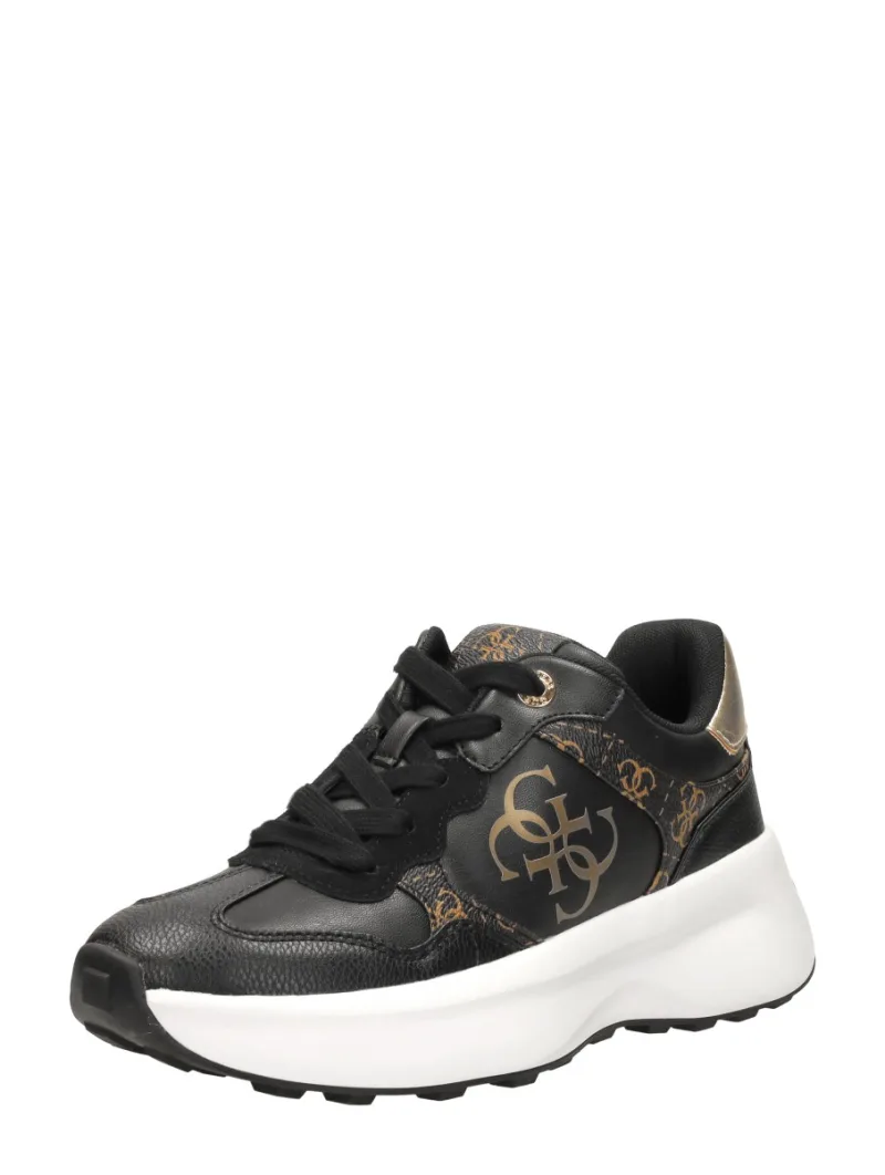 Guess Luckei, lage sneakers voor dames in zwart, foto 2 van 2
