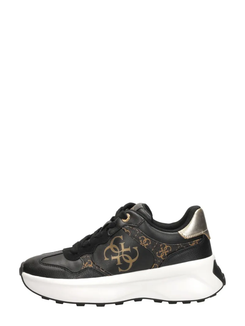 Guess Luckei, lage sneakers voor dames in zwart