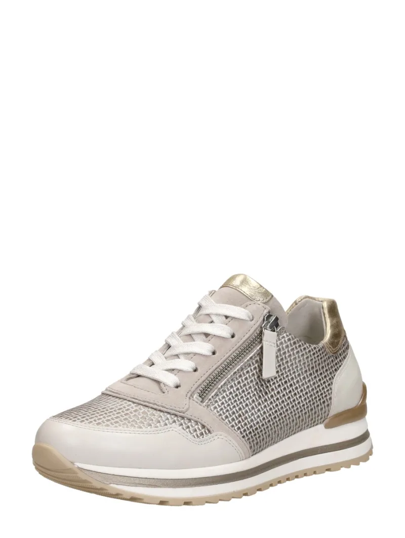 Gabor Sneakers Laag, lage veterschoenen voor dames in beige, foto 2 van 2
