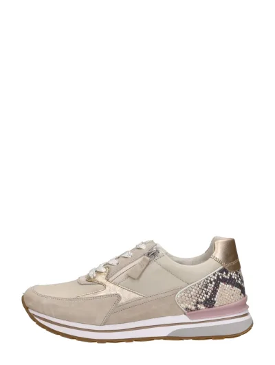 Gabor Sneakers Laag, lage veterschoenen voor dames in beige, foto 1 van 4