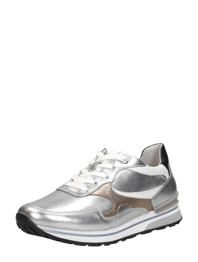 Gabor Sneakers Hoog zilver, lage veterschoenen voor dames in zilverkleur, foto 2 van 2