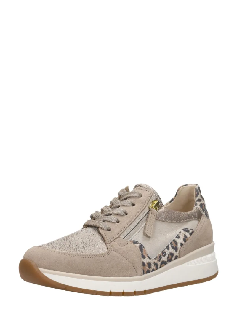 Gabor Sneakers Laag Met Stretch, lage veterschoenen voor dames in beige, foto 2 van 2