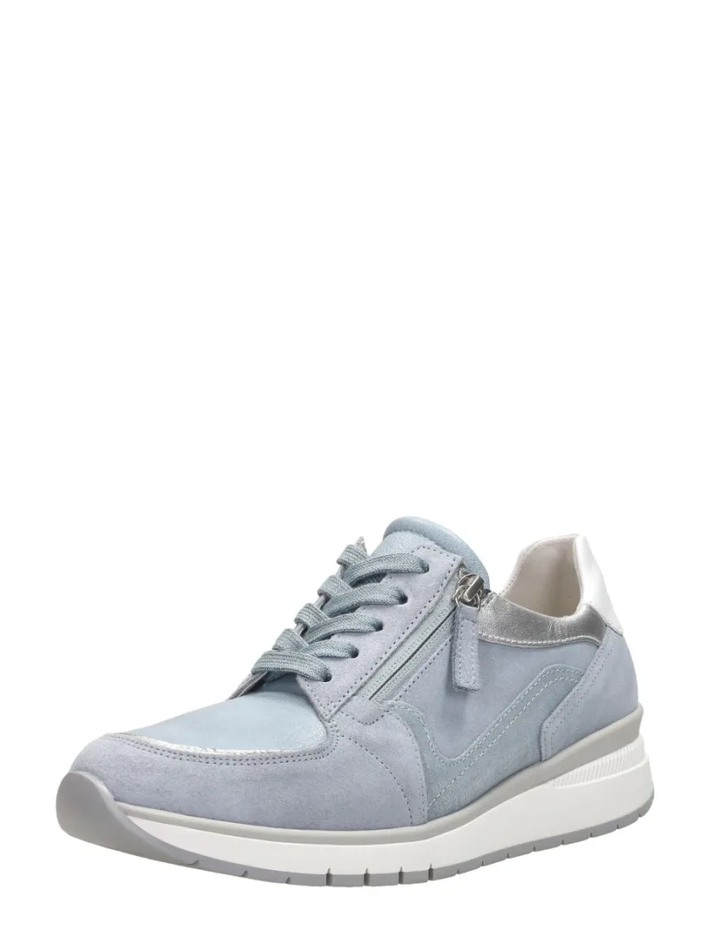 Gabor Sneakers Laag Met Stretch, lage veterschoenen voor dames in licht blauw, foto 2 van 2