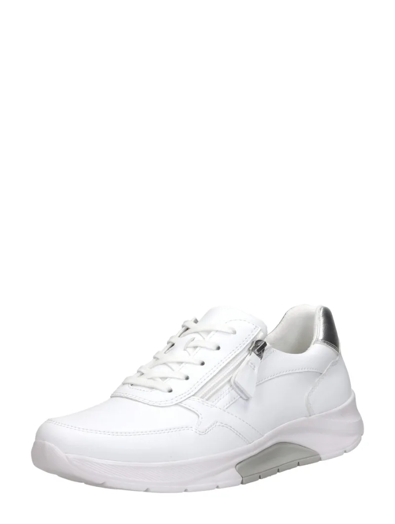 Gabor Rollingsoft, lage veterschoenen voor dames in wit, foto 2 van 2