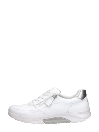 Gabor Rollingsoft, lage veterschoenen voor dames in wit, foto 1 van 4