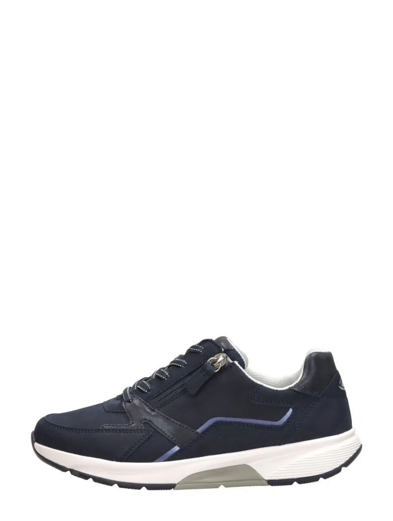 Gabor Rollingsoft, lage veterschoenen voor dames in blauw, foto 1 van 4