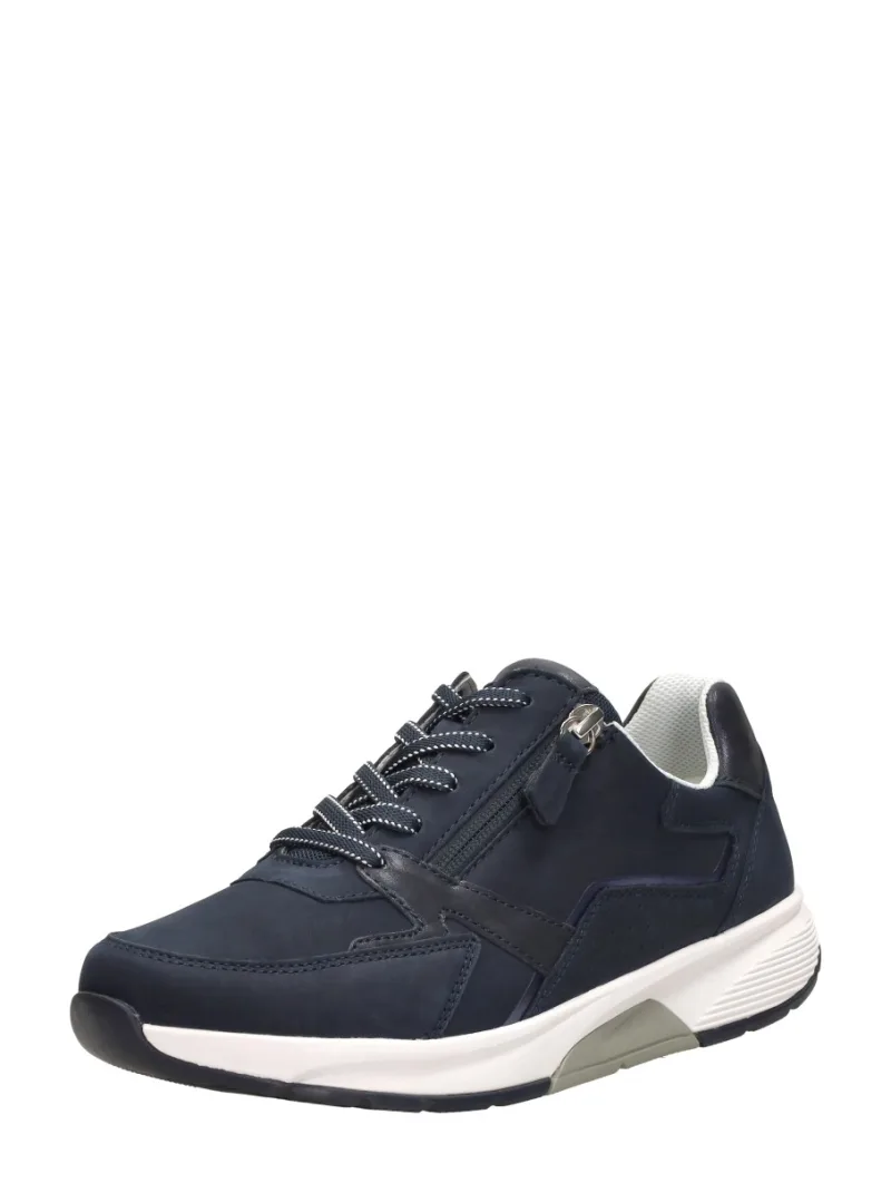 Gabor Rollingsoft, lage veterschoenen voor dames in blauw, foto 2 van 2