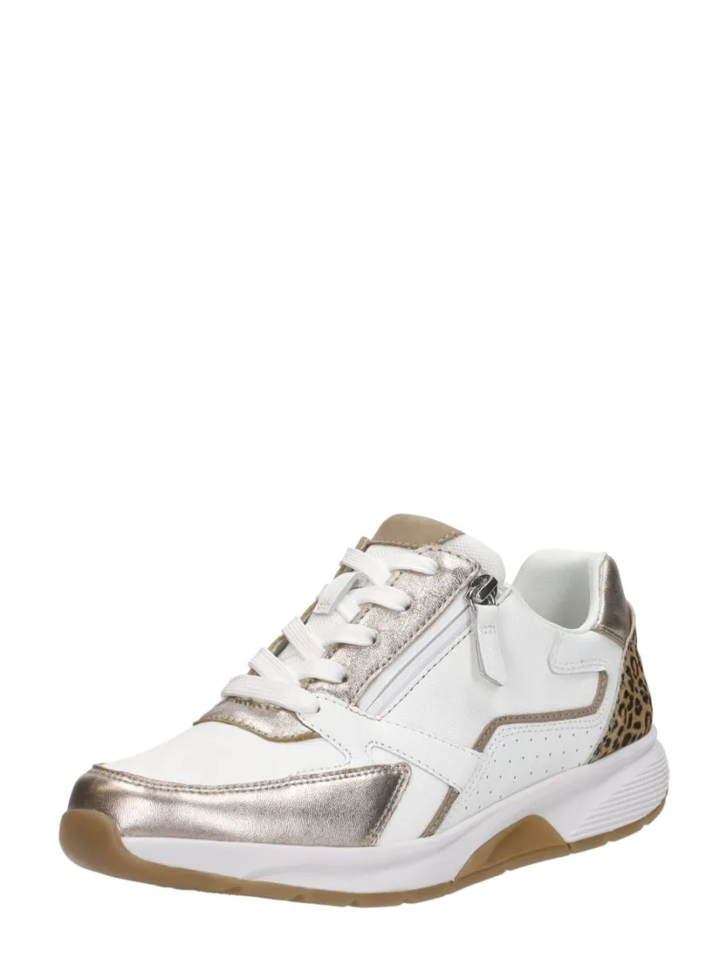 Gabor Rollingsoft, lage veterschoenen voor dames in wit, foto 2 van 2