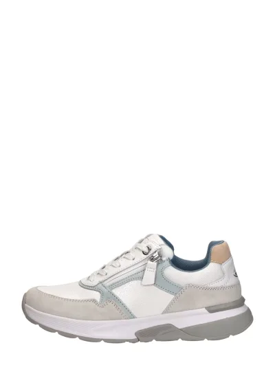 Gabor Rollingsoft, lage veterschoenen voor dames in wit, foto 1 van 4