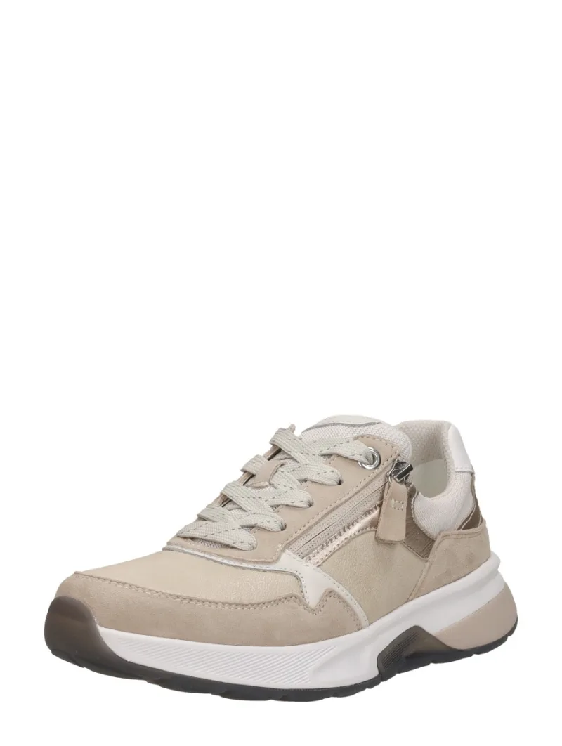 Gabor Rollingsoft, lage veterschoenen voor dames in beige, foto 2 van 2