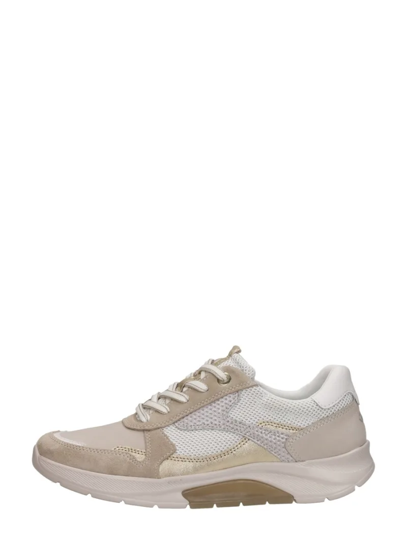 Gabor Rollingsoft, lage veterschoenen voor dames in beige