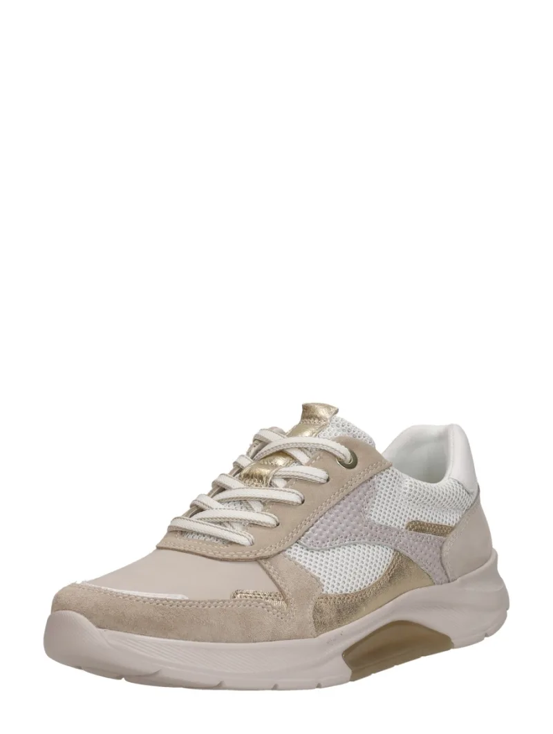 Gabor Rollingsoft, lage veterschoenen voor dames in beige, foto 2 van 2