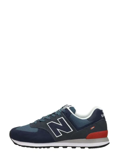 New Balance 574, lage sneakers voor heren in blauw, foto 1 van 4