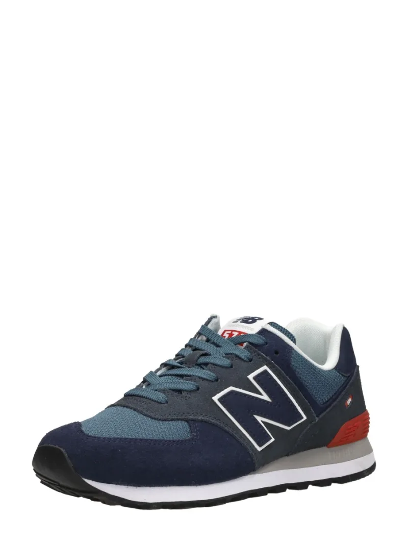 New Balance 574, lage sneakers voor heren in blauw, foto 2 van 2