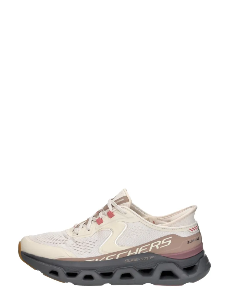 Skechers Slip-Ins: Glide-Step Altus, lage veterschoenen voor dames in gebroken wit