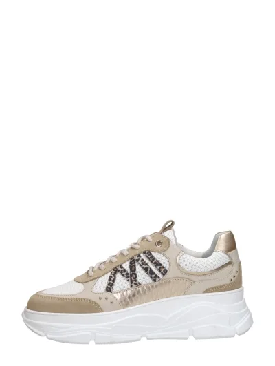 Sub55 Veterschoenen Laag, lage veterschoenen voor dames in beige, foto 1 van 4