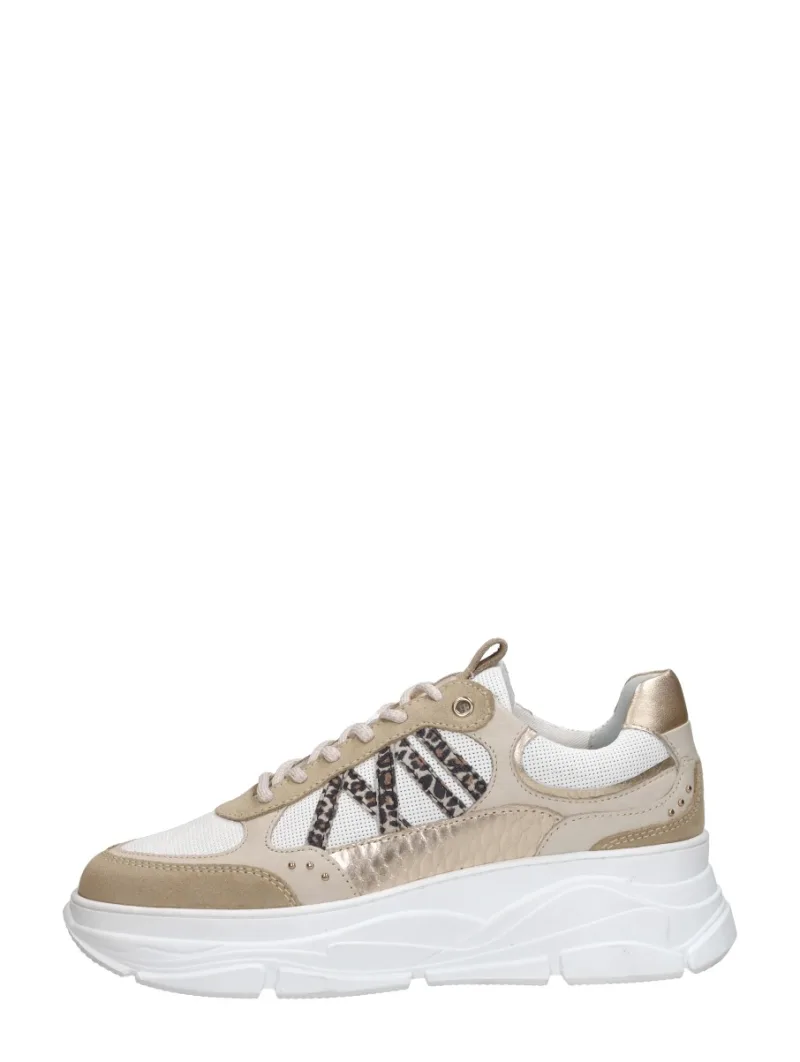 Sub55 Veterschoenen Laag, lage veterschoenen voor dames in beige