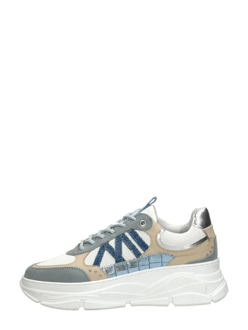 Sub55 Veterschoenen Laag, lage veterschoenen voor dames in licht blauw