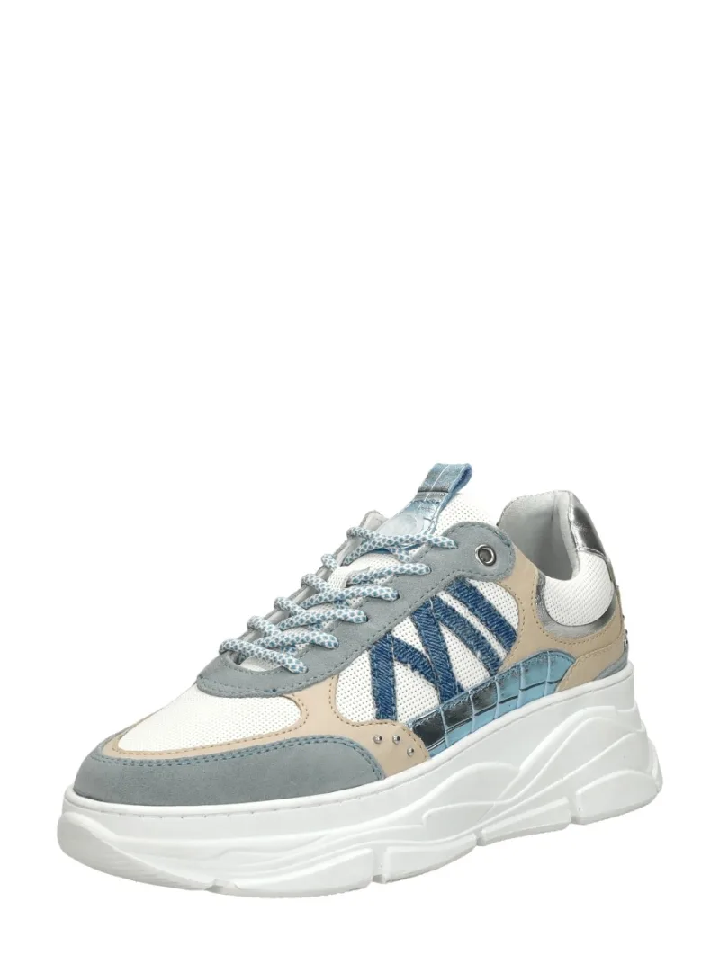 Sub55 Veterschoenen Laag, lage veterschoenen voor dames in licht blauw, foto 2 van 2
