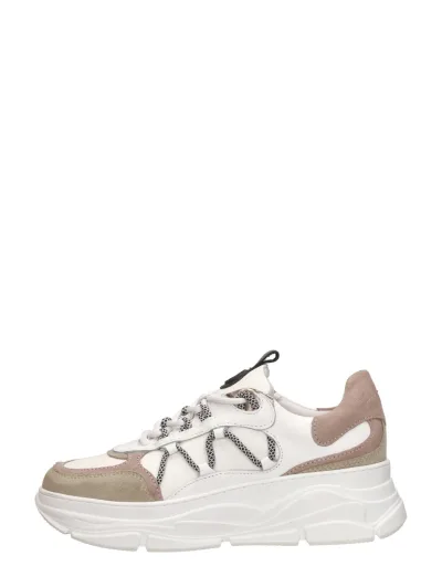 Sub55 Veterschoenen Laag, lage veterschoenen voor dames in beige, foto 1 van 4