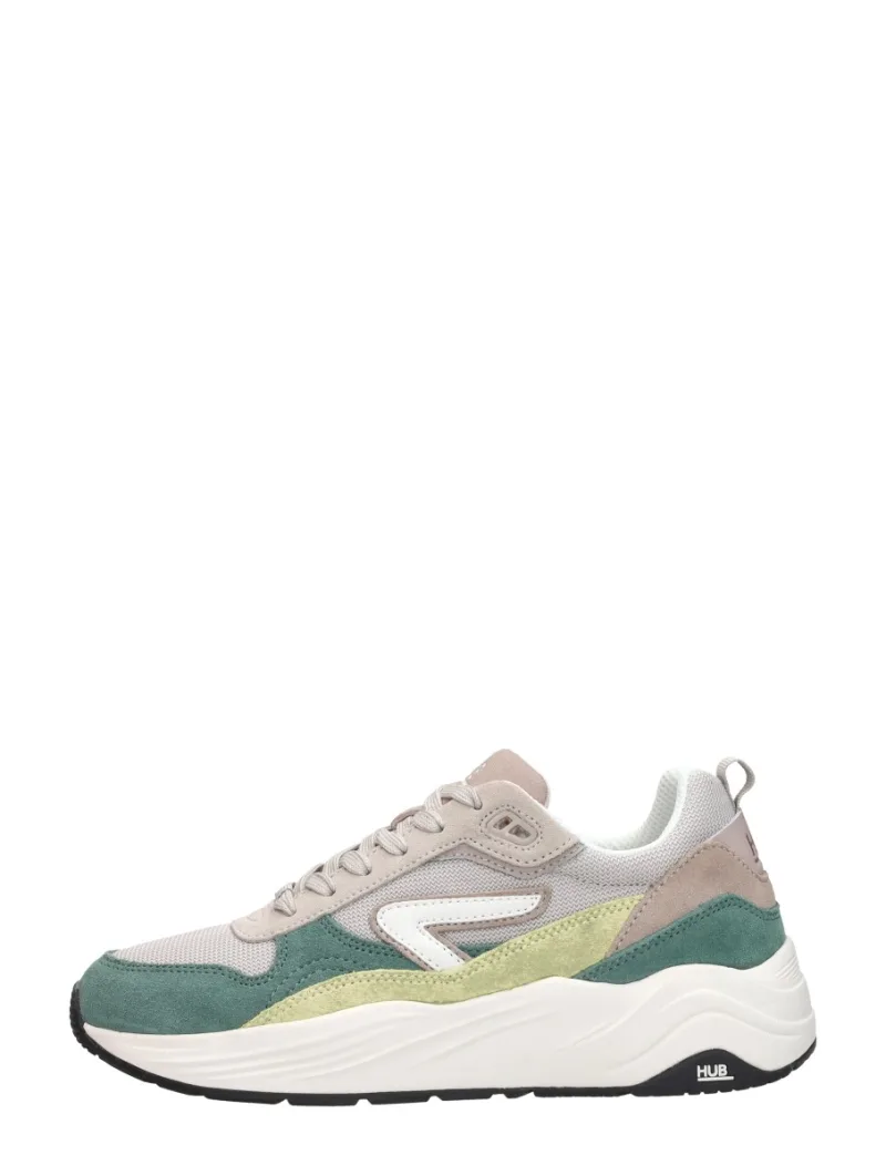 Hub Glide S43, lage sneakers voor dames in groen