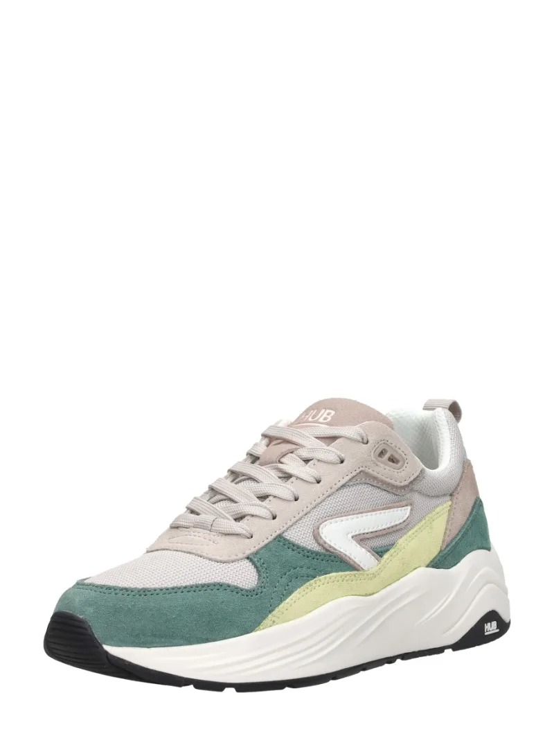 Hub Glide S43, lage sneakers voor dames in groen, foto 2 van 2