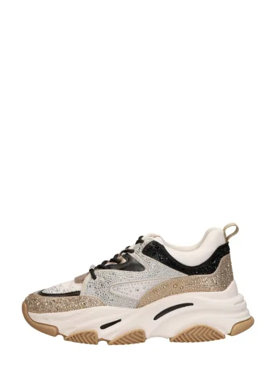 Steve Madden Privy, lage sneakers voor dames in goudkleur, foto 1 van 4