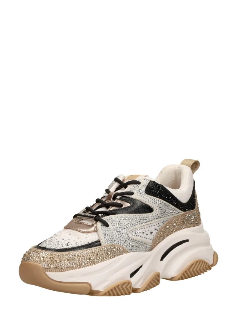 Steve Madden Privy, lage sneakers voor dames in goudkleur, foto 2 van 2