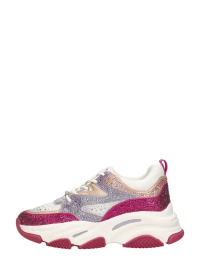 Steve Madden Privy, lage sneakers voor dames in fuchsia, foto 1 van 4