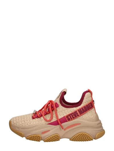 Steve Madden Project, lage sneakers voor dames in beige, foto 1 van 4