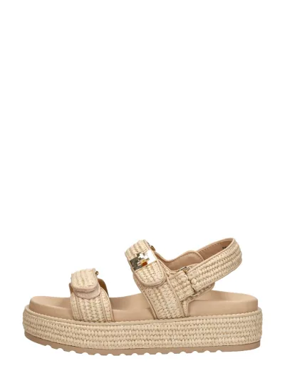 Steve Madden Bigmona, sandalen plat voor dames in beige, foto 1 van 4