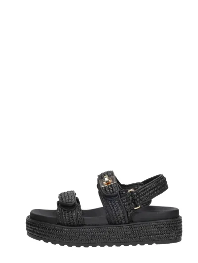 Steve Madden Bigmona, sandalen plat voor dames in zwart, foto 1 van 4