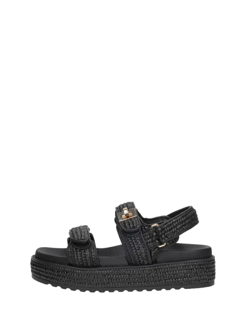 Steve Madden Bigmona, sandalen plat voor dames in zwart