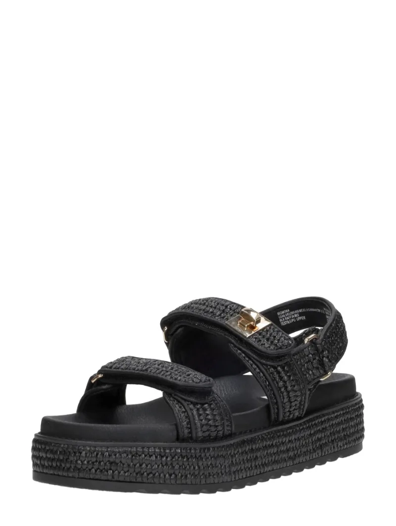 Steve Madden Bigmona, sandalen plat voor dames in zwart, foto 2 van 2