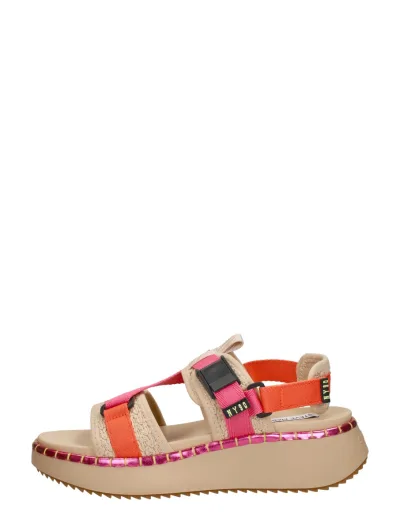 Steve Madden Decorum, sandalen plat voor dames in fuchsia, foto 1 van 4