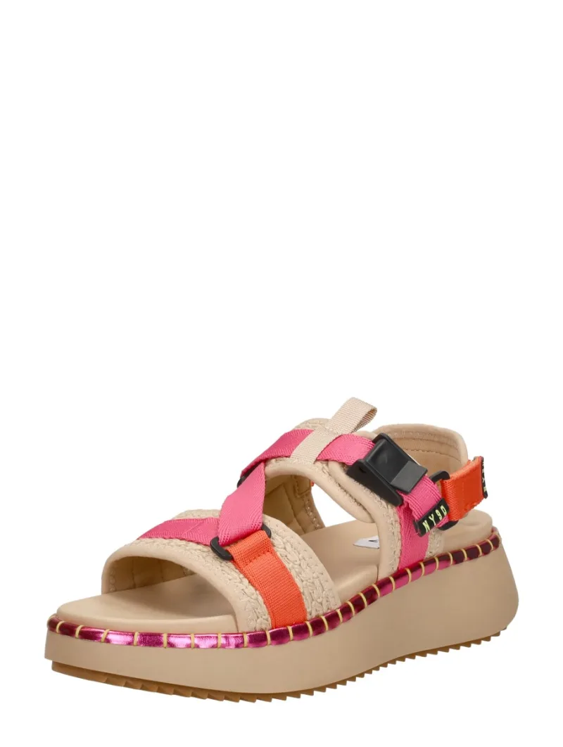 Steve Madden Decorum, sandalen plat voor dames in fuchsia, foto 2 van 2