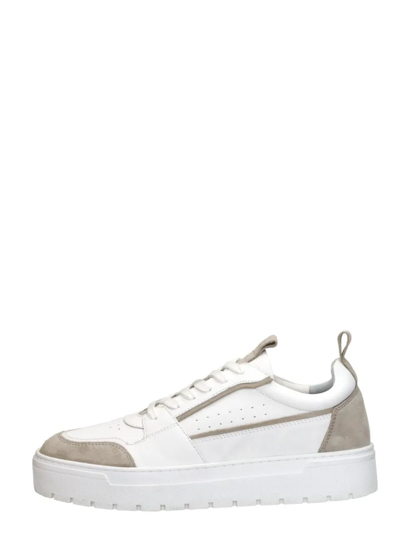 Sub55 Ivar, lage veterschoenen voor heren in wit