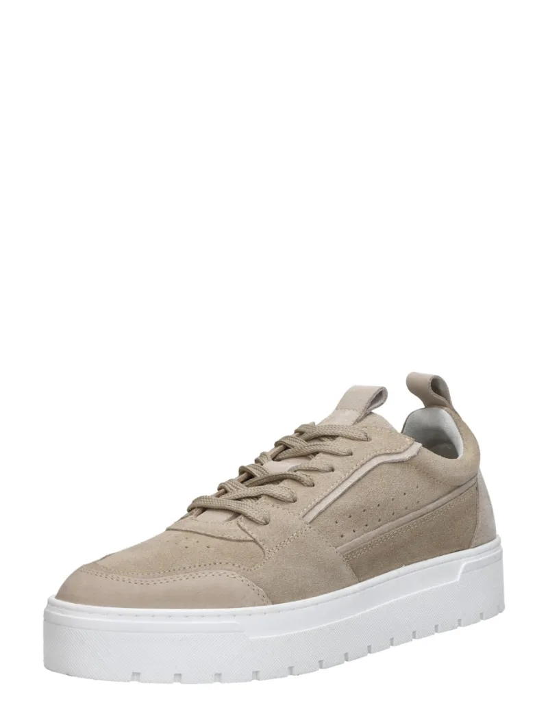 Sub55 Ivar, lage veterschoenen voor heren in beige, foto 2 van 2
