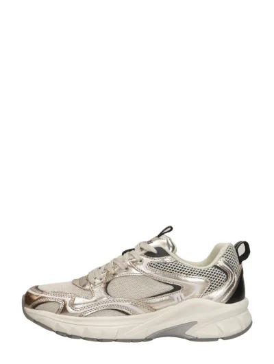 Maruti Novi, lage veterschoenen voor dames in goudkleur, foto 1 van 4