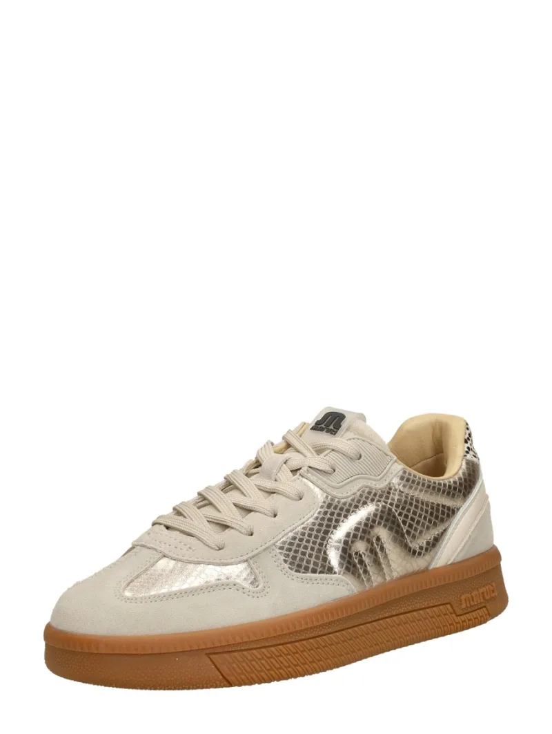 Maruti Yale, lage veterschoenen voor dames in goudkleur, foto 2 van 2
