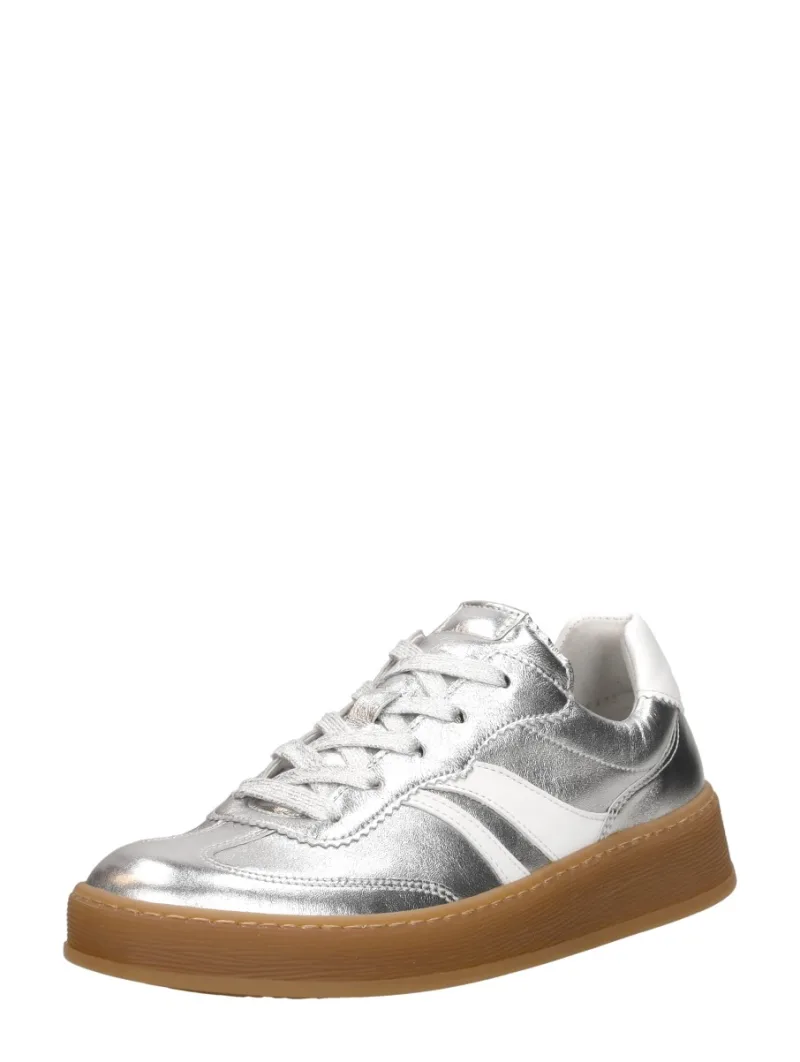 Gabor Sneakers Laag zilver, lage veterschoenen voor dames in zilverkleur, foto 2 van 2