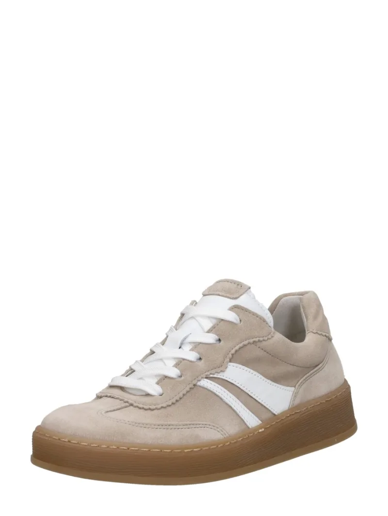 Gabor Sneakers Laag, lage veterschoenen voor dames in beige, foto 2 van 2