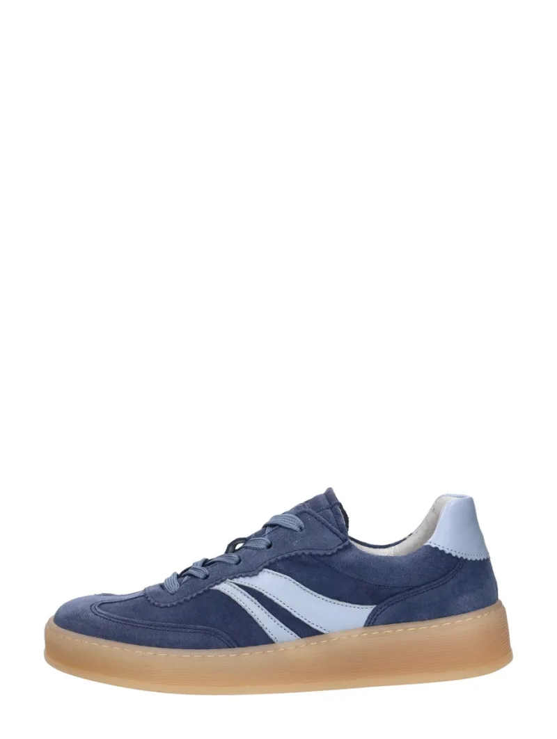 Gabor Sneakers Laag, lage veterschoenen voor dames in licht blauw